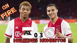 Az Alkmaar 0 x 3 Ajax | DUPLA Antony e David Neres fez o deles |   MELHORES MOMENTOS