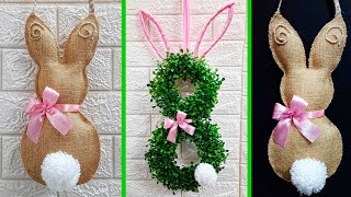 2 Economical Easter Bunny wreath made with waste materials |DIY Low budget Easter décor idea (Part2)