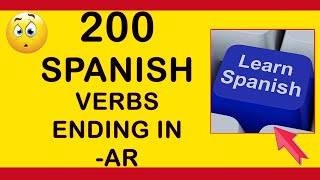Spanish lesson:  200 + Spanish Verbs ending in  -AR with a phrase tutorial. Learn Spanish with Pablo