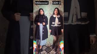 Millennial (1972-1995) vs Gen- Z ( 1996-2012) #youtube #fashion #ootd #ootdfashion #shorts #short