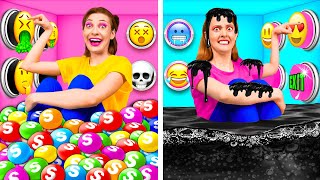 1000 Mystery Buttons Challenge Only 1 Lets You Escape | Funny Food Hacks by RaPaPa Challenge