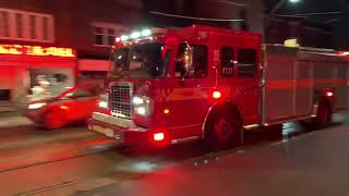 Toronto Fire C34 and P331 responding to alarms