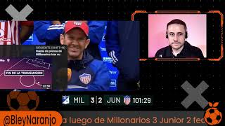 Rueda de Prensa Arturo Reyes luego de Millonarios 3 Junior 2 fecha 17 FPC