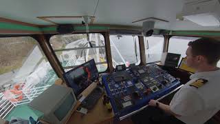 Docking at Linge with the car ferry \