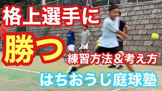 【テニス】格上選手に勝つ為の練習方法と考え方【はちおうじ庭球塾】【菅尾アスレティックトレーニングセンター】