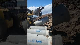 Lifting up a 2 tone concrete pipe