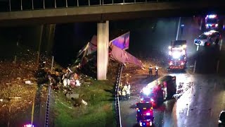 2 killed after tractor trailer carrying watermelons crashes on NJ Turnpike