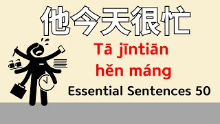 Learn Chinese Mandarin: 50 Basic Sentences | HSK 1 Vocabulary