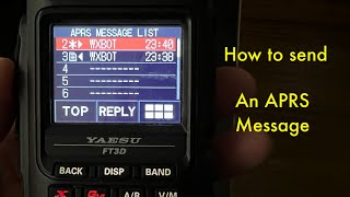 How to send APRS message on the FT-3D