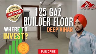 125 gaz builder floor in deep vihar rohini sector 24 #freehold