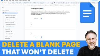 How to Delete a Blank Page on Google Docs - Delete a Page that Won't Delete