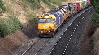 Australian Trains - You have to listen to this! Train 9102 climbing Warrenheip Bank