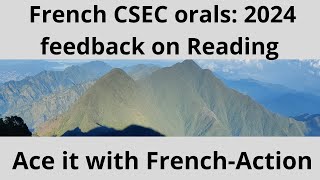 CSEC French reading feedback 2024 with Jenny at your fingertips