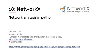 ITB Tech Talks - Episode 18 - NetworkX