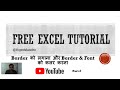 Add, Change Border & Border Color in MS Excel |Fill Color in Cell of Excel | Free Excel Tutorial