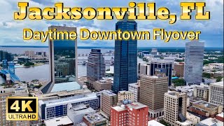 4K Drone Flyover of Downtown Jacksonville | Skyline, Southbank & Sports Complex