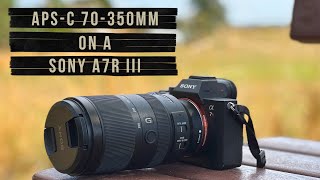 Sony 70-350 mm G F4.5-6.3 Test on an A7R iii - Full Frame vs APS-C - SEL70350 - 4K