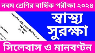 নবম শ্রেণি বার্ষিক পরীক্ষা সিলেবাস ২০২৪ স্বাস্থ্য সুরক্ষা | Class 9 Annual Exam 2024 Sastho Surokkha