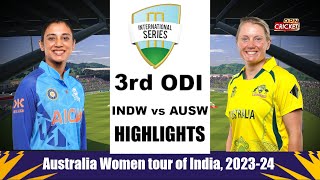India Women vs Australia 3rd ODI Highlights | INDW vs AUSW 3rd Odi Highlights 2023 - Cricket 22