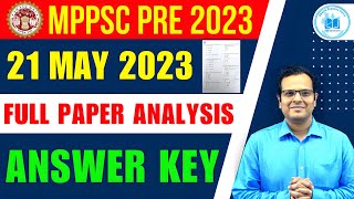 21 MAY 2023 MPPSC PRE PAPER ANALYSIS | ANSWER KEY | MPPSC PRE 2022 | #atharvaiasacademyindore