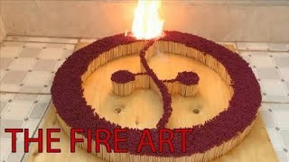 Amazing Fire Domino!!! - Artistic chain reaction with matches