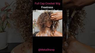 Full Cap Crochet Wig made with 2 packs of #Freetress #RingletWandCurl #T30