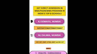 TOP B-SCHOOLS DIRECT ADMISSIONS IN INDIA MBA PROGRAM #mba