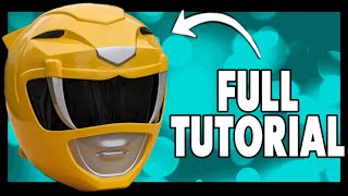 How To Make A Yellow Ranger Helmet! 3D Printed Power Ranger Helmet Tutorial #3dprint #powerrangers