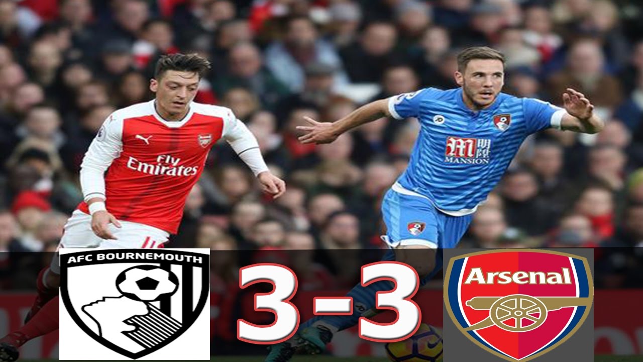 Bournemouth Vs Arsenal 3-3 All Goals Highlights Primer League 03/01/17 ...