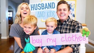 HUSBAND BUYS MY CLOTHES CHALLENGE! (With Kids!) | Ellie and Jared