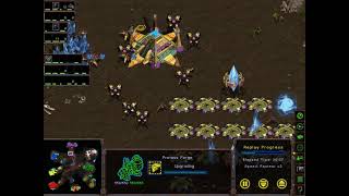 StarCraft: Brood War - 1 Protoss vs 7 computers - Map: Green Valleys - Replay 2x fastest