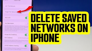 How To Delete Known Networks On Iphone
