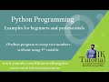 Python program to swap two numbers without using a third variable | Python programming sample videos
