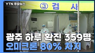 광주 확진자 하루 359명...오미크론 80% 차지 / YTN