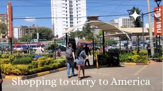 1st January in Nairobi Kenya. Maasai Market .Shopping to return to America