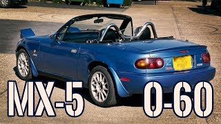 Mazda MX5 1993 NA 1.8l Twin Cam How Fast 0-60? Miata Review