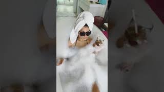 Hansika Motwani in bath tub