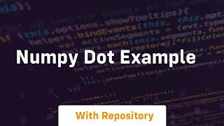 numpy dot example