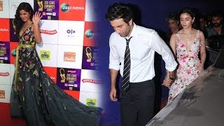 Katrina Kaif Runs Away As Ranbir Kapoor Enters With GF Alia Bhatt Holding Hands At Zee Cine Awards