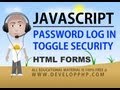 javascript toggle password security field text html form login switch tutorial