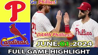 Philadelphia Phillies vs. St.Louis Cardinals (06/01/24)  GAME HIGHLIGHTS | MLB Season 2024