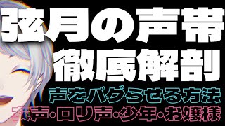 【にじさんじ切り抜き】弦月先生による声バグらせ講座