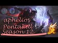 Hunntx Aphelios ADC Season 12 PENTAKILL - league of legends S12 Aphelios adc