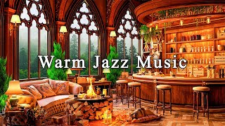 Jazz Relaxing Music for Stress Relief ☕ Warm Jazz Instrumental Music at Cozy Coffee Shop Ambience