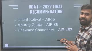 AIR 6 in NDA 149 from Brigadier Defence Academy || NDA 2022 Final Recommendation List | Final Result