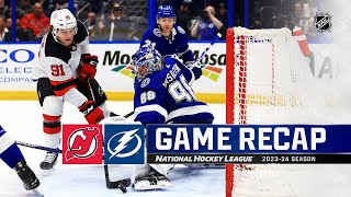 Devils @ Lightning 1/11 | NHL Highlights 2024