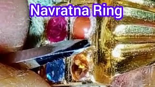 Navratna ring stone fitting work, specialist in Diamonds 💎 fitting, #naatunaatu  #shorts