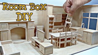 Build A Room Box For My Furniture | DIY Miniature