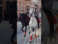 Gigi Hadid & Kendall Jenner arrive on horseback at Vogue World Paris 2024