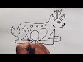 how to draw deer from number 2024 easy deer drawing for beginners deer drawing tutorial